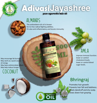 ADIVASI HAKKI PIKKI JAYASHREE HERBAL HAIR OIL ✅